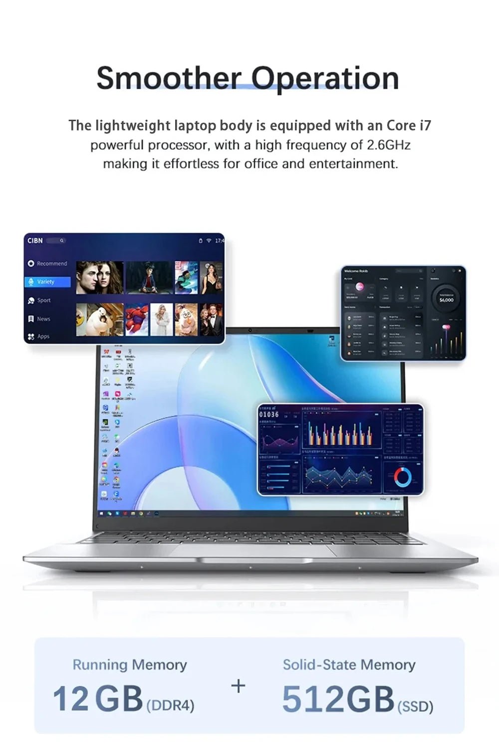 Ordinateur portable 2026 Core i7 9850H A3950, Windows 11 Pro, 16 Go de RAM, 1 To SSD, écran HD 1920*1080, PC de jeu portable pour gamer - FATAONOrdinateur portable 2026 Core i7 9850H A3950, Windows 11 Pro, 16 Go de RAM, 1 To SSD, écran HD 1920*1080, PC de jeu portable pour gamerProductivité & OrganisationFATAON