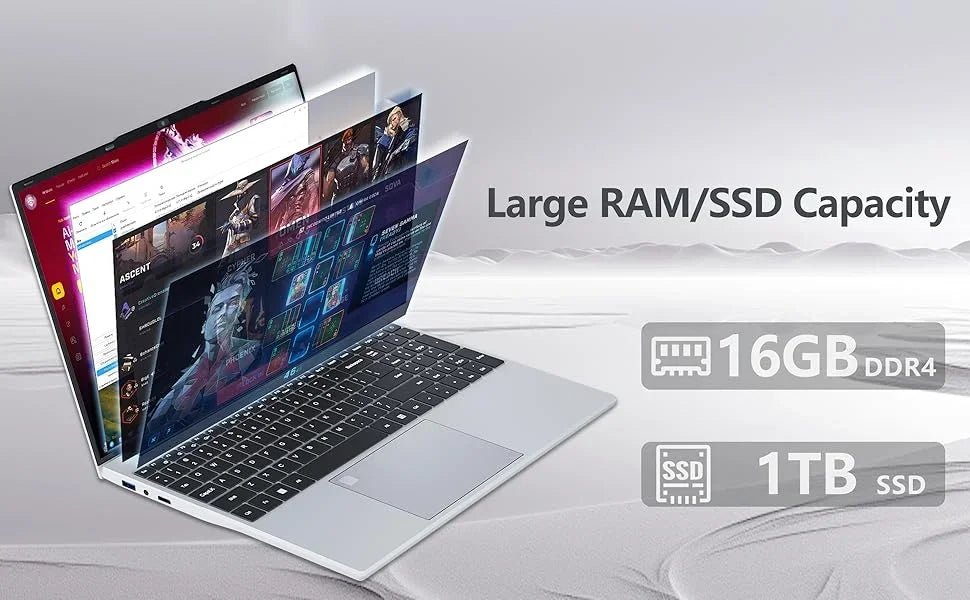 Ordinateur portable de jeu 15,6 pouces Windows 11, Intel Core i9-10980HK, 16 Go de RAM, SSD 1 To, clavier rétroéclairé, lecteur d'empreintes digitales - FATAONOrdinateur portable de jeu 15,6 pouces Windows 11, Intel Core i9-10980HK, 16 Go de RAM, SSD 1 To, clavier rétroéclairé, lecteur d'empreintes digitalesProductivité & OrganisationFATAON