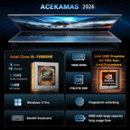 Ordinateur portable de jeu ACEKAMAS 15,6 pouces 2026, Intel Core i9 10980HK, écran IPS 4K, 16 Go DDR4, SSD M.2 1 To, Windows 11 Pro - FATAONOrdinateur portable de jeu ACEKAMAS 15,6 pouces 2026, Intel Core i9 10980HK, écran IPS 4K, 16 Go DDR4, SSD M.2 1 To, Windows 11 ProProductivité & OrganisationFATAON