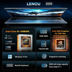Ordinateur portable de jeu LENOU Ultra Slim 15,6 pouces, Intel Core i9-10980H, 32 Go de RAM, SSD 2 To, 1920x1080, Windows 11, Office, usage domestique et études, nouveau modèle - FATAONOrdinateur portable de jeu LENOU Ultra Slim 15,6 pouces, Intel Core i9-10980H, 32 Go de RAM, SSD 2 To, 1920x1080, Windows 11, Office, usage domestique et études, nouveau modèleProductivité & OrganisationFATAON