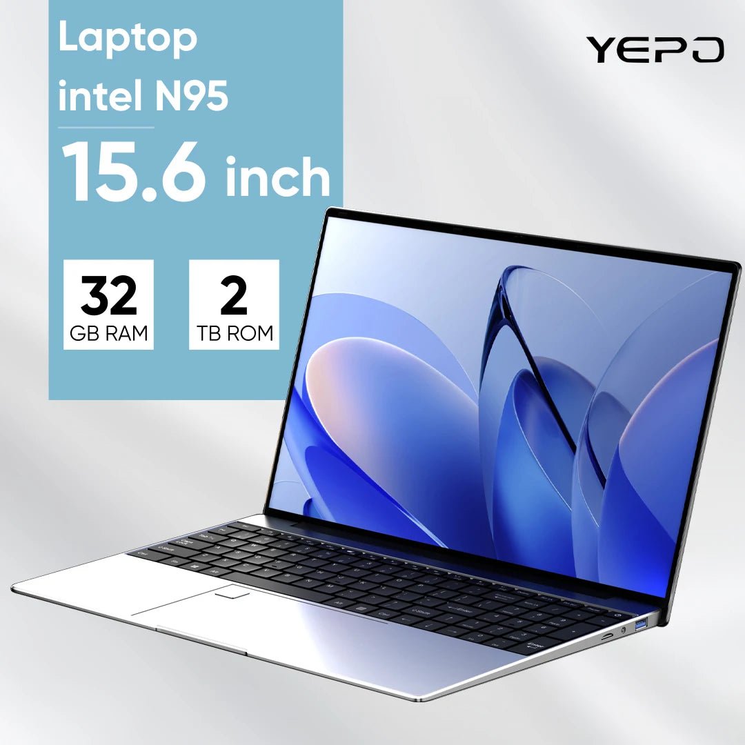 Ordinateur portable Ultra mince 15.6 "N95 32GB RAM 2048GB SSD ordinateur portable Gamer 7500mAh batterie bureau étude ordinateur PC Windows 11 Pro - FATAONOrdinateur portable Ultra mince 15.6 "N95 32GB RAM 2048GB SSD ordinateur portable Gamer 7500mAh batterie bureau étude ordinateur PC Windows 11 ProProductivité & OrganisationFATAON