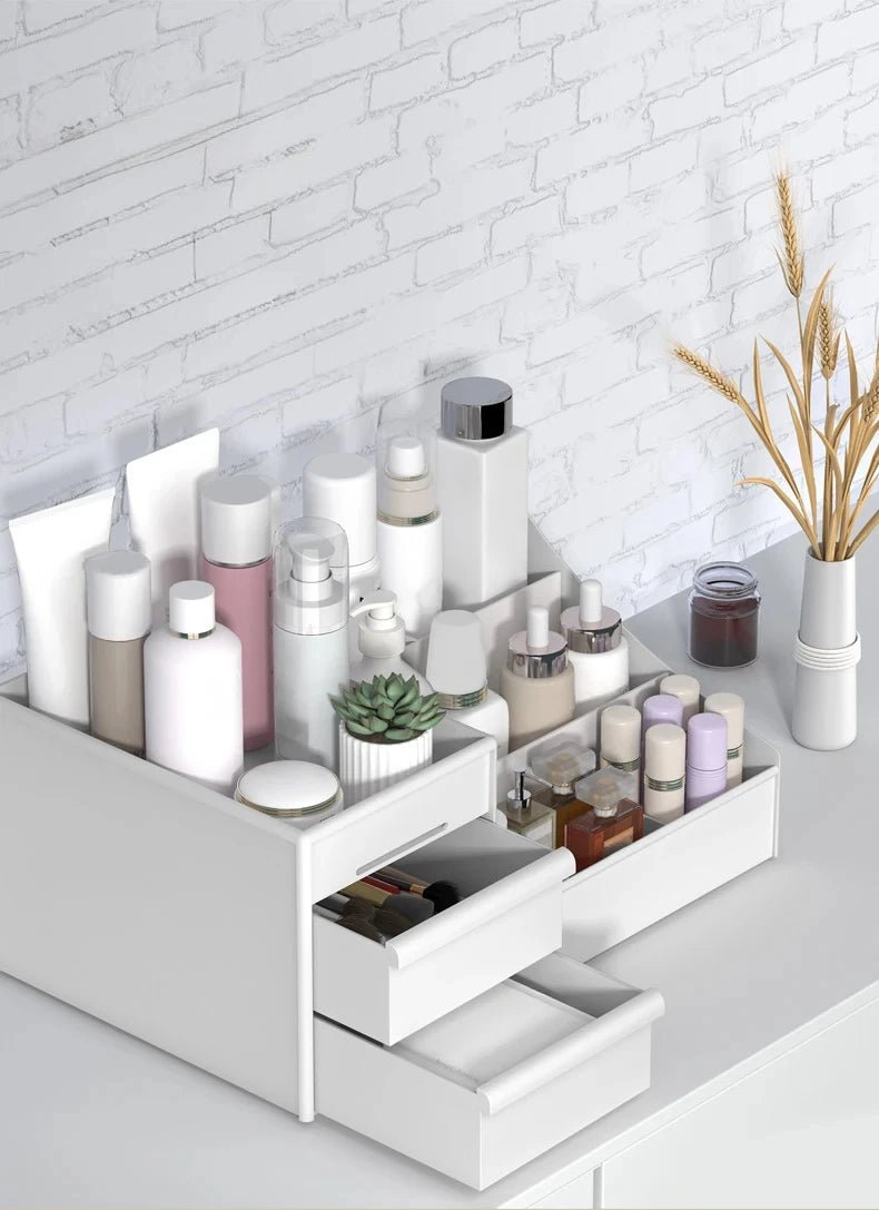 Organisateur cosmétique de bureau polyvalent avec conception de tiroir, idéal pour le rangement du dortoir et la collecte de maquillage - FATAONOrganisateur cosmétique de bureau polyvalent avec conception de tiroir, idéal pour le rangement du dortoir et la collecte de maquillageSolutions MaisonFATAON