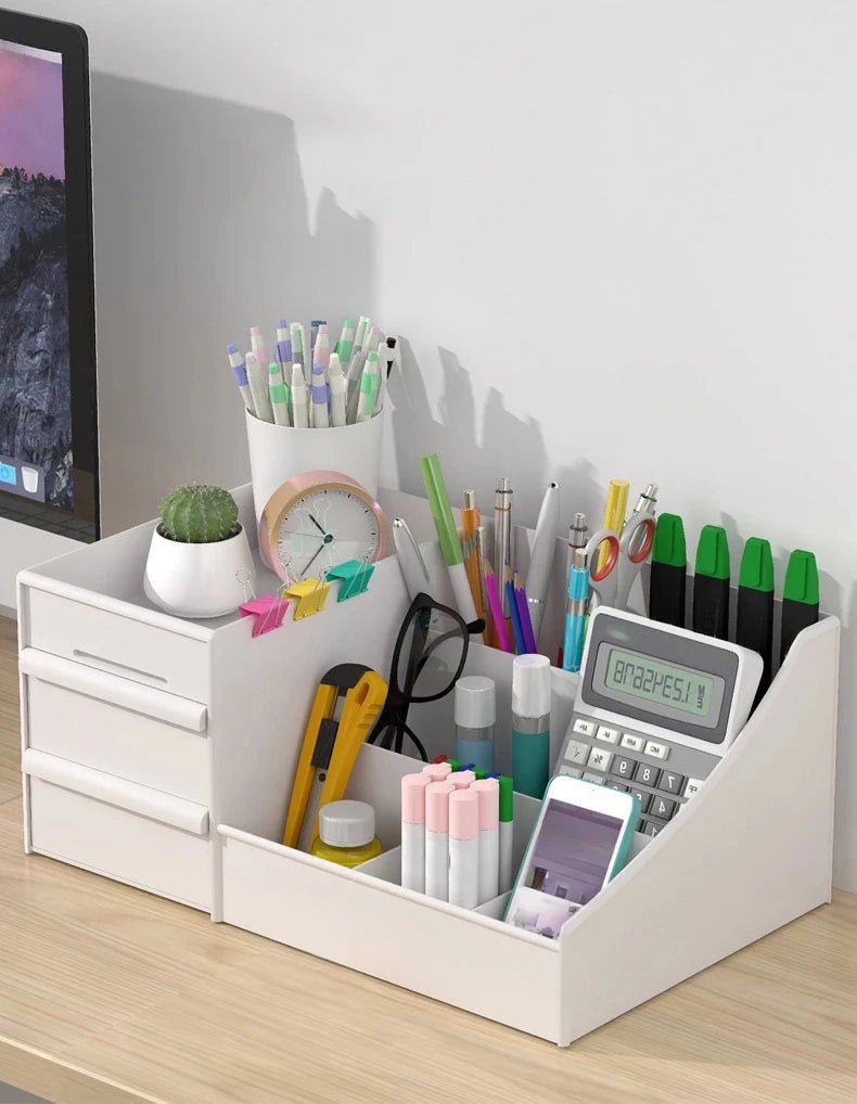 Organisateur cosmétique de bureau polyvalent avec conception de tiroir, idéal pour le rangement du dortoir et la collecte de maquillage - FATAONOrganisateur cosmétique de bureau polyvalent avec conception de tiroir, idéal pour le rangement du dortoir et la collecte de maquillageSolutions MaisonFATAON