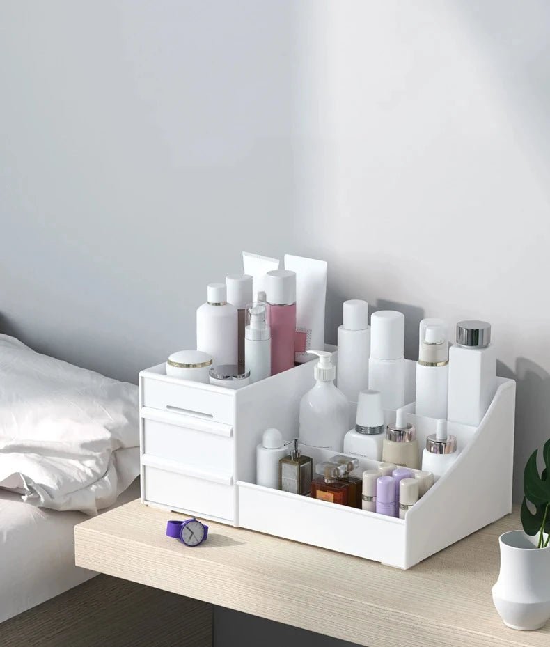 Organisateur cosmétique de bureau polyvalent avec conception de tiroir, idéal pour le rangement du dortoir et la collecte de maquillage - FATAONOrganisateur cosmétique de bureau polyvalent avec conception de tiroir, idéal pour le rangement du dortoir et la collecte de maquillageSolutions MaisonFATAON