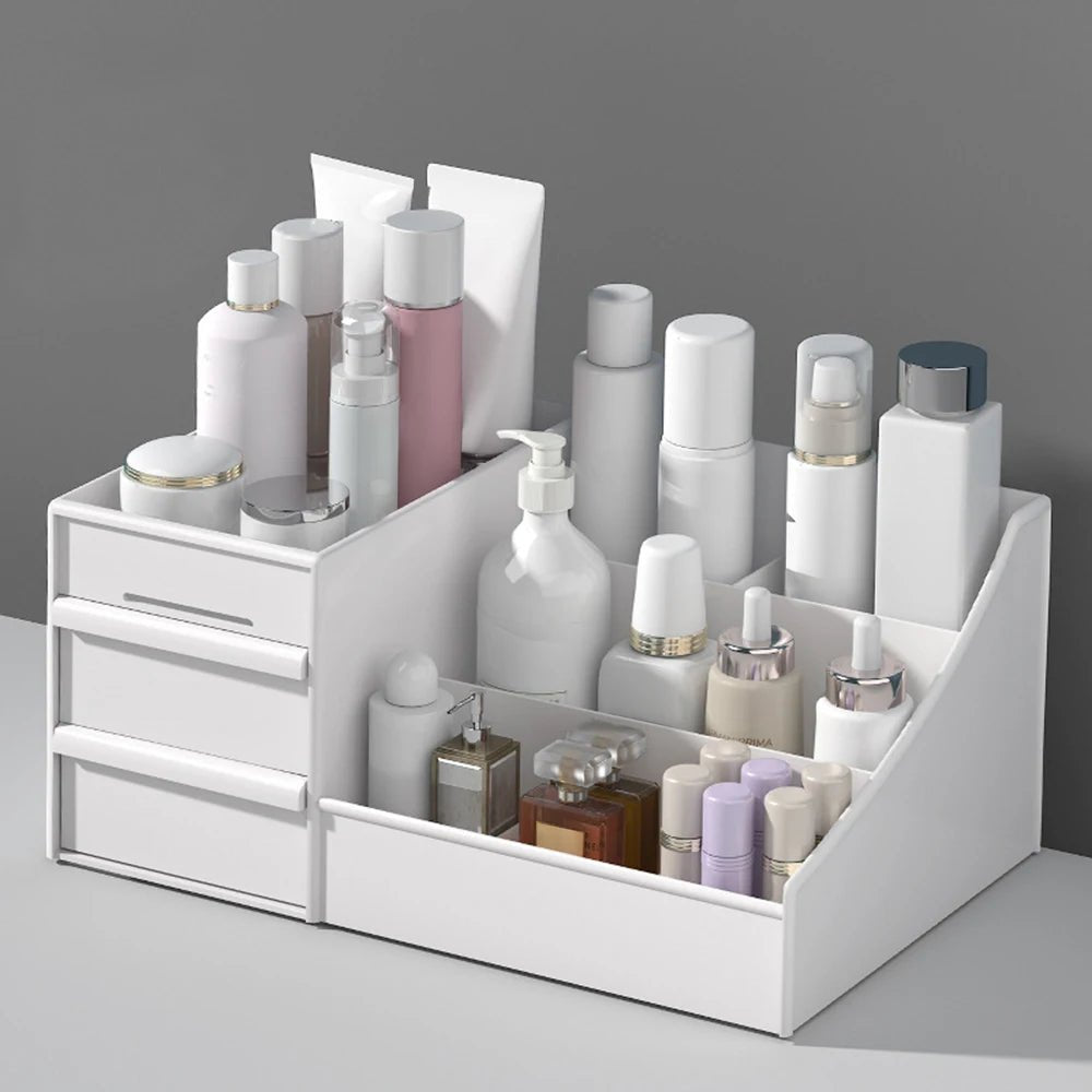 Organisateur cosmétique de bureau polyvalent avec conception de tiroir, idéal pour le rangement du dortoir et la collecte de maquillage - FATAONOrganisateur cosmétique de bureau polyvalent avec conception de tiroir, idéal pour le rangement du dortoir et la collecte de maquillageSolutions MaisonFATAON