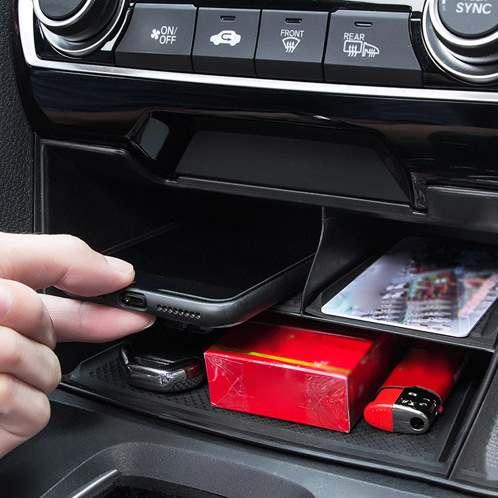 Organisateur de Console centrale de voiture, organisateur de cartes haute Performance, remplace la boîte de rangement de Consoles centrales de voiture pour Civic 10e génération - FATAONOrganisateur de Console centrale de voiture, organisateur de cartes haute Performance, remplace la boîte de rangement de Consoles centrales de voiture pour Civic 10e générationAccessoire AutoFATAON