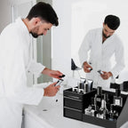 Organisateur de parfum et de colonnes pour hommes avec tiroirs – Boîte de rangement de cosmétiques de comptoir adaptée aux soins de la peau et aux articles de toilette - FATAONOrganisateur de parfum et de colonnes pour hommes avec tiroirs – Boîte de rangement de cosmétiques de comptoir adaptée aux soins de la peau et aux articles de toiletteSolutions MaisonFATAON