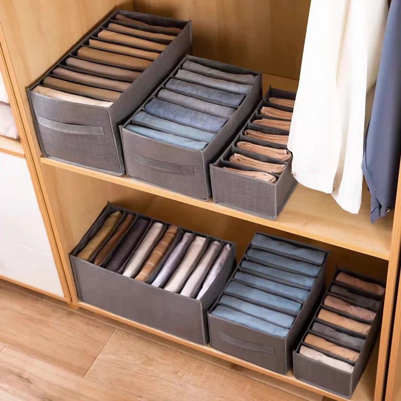 Organiseur de vêtements pour placards, boîte de rangement pour pantalons, jeans, organisateur de placard, tiroirs, sous-vêtements, chaussettes, t-shirts, organisateurs de rangement pour armoire - FATAONOrganiseur de vêtements pour placards, boîte de rangement pour pantalons, jeans, organisateur de placard, tiroirs, sous-vêtements, chaussettes, t-shirts, organisateurs de rangement pour armoireSolutions MaisonFATAON
