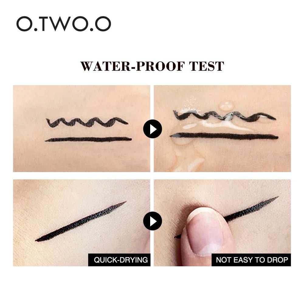 O.TWO.O Eyeliner Stamp Black Liquid Eyeliner Pen Waterproof Fast Dry Double - Ended Eye Liner Pencil Make - Up for Women Cosmetics - Fix & GoO.TWO.O Eyeliner Stamp Black Liquid Eyeliner Pen Waterproof Fast Dry Double - Ended Eye Liner Pencil Make - Up for Women CosmeticsFix & Go