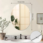 Oval Acrylic Unbreakable Frameless Wall-Mounted Bathroom Mirror China Bedroom Home Decor - FATAONOval Acrylic Unbreakable Frameless Wall-Mounted Bathroom Mirror China Bedroom Home DecorSolutions MaisonFATAON