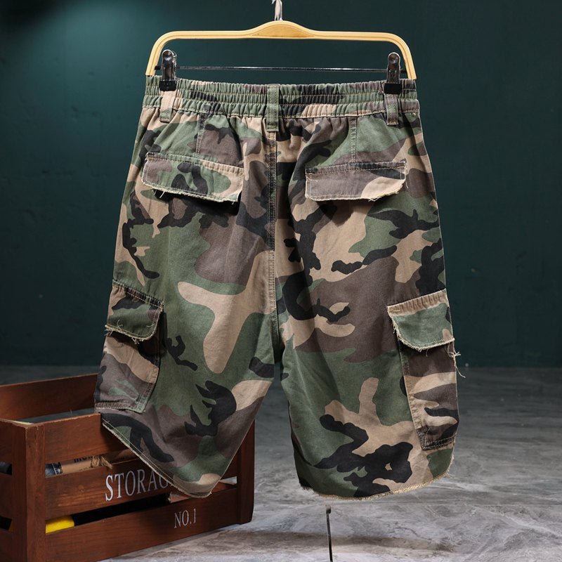 Overalls Camouflage Shorts Men's Summer Loose Casual Pants Foreign Trade Cross-border Patch Personalized Trendy Pants Men's Wear - FATAONOveralls Camouflage Shorts Men's Summer Loose Casual Pants Foreign Trade Cross-border Patch Personalized Trendy Pants Men's WearMode HommeFATAON