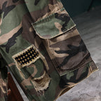 Overalls Camouflage Shorts Men's Summer Loose Casual Pants Foreign Trade Cross-border Patch Personalized Trendy Pants Men's Wear - FATAONOveralls Camouflage Shorts Men's Summer Loose Casual Pants Foreign Trade Cross-border Patch Personalized Trendy Pants Men's WearMode HommeFATAON