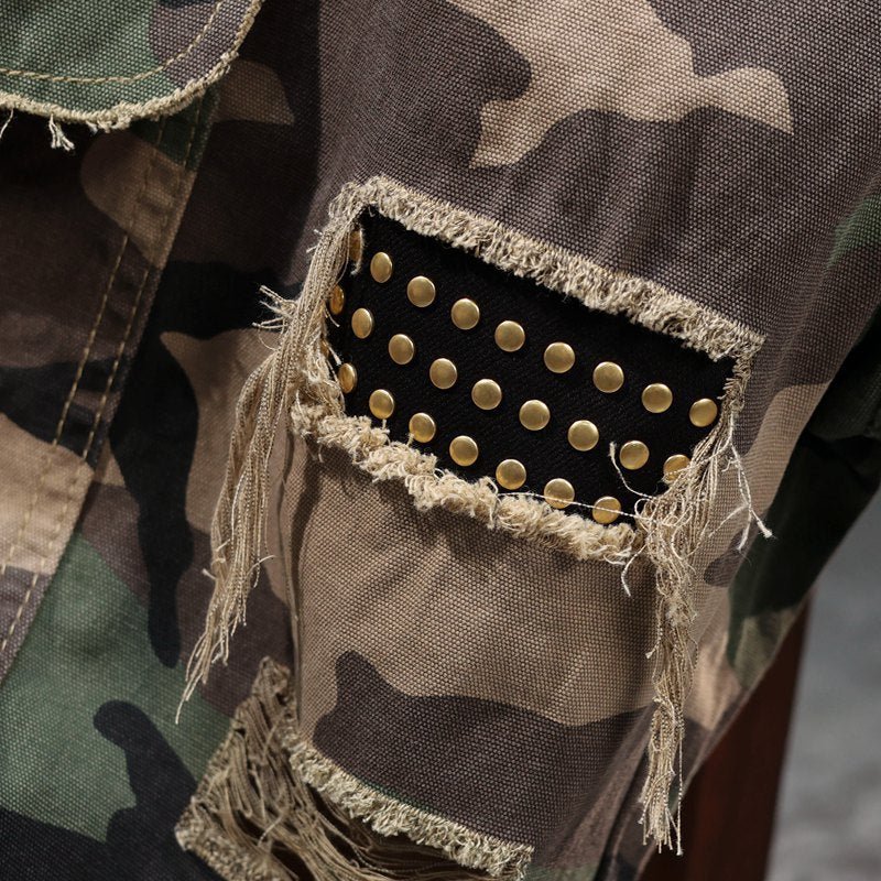 Overalls Camouflage Shorts Men's Summer Loose Casual Pants Foreign Trade Cross-border Patch Personalized Trendy Pants Men's Wear - FATAONOveralls Camouflage Shorts Men's Summer Loose Casual Pants Foreign Trade Cross-border Patch Personalized Trendy Pants Men's WearMode HommeFATAON