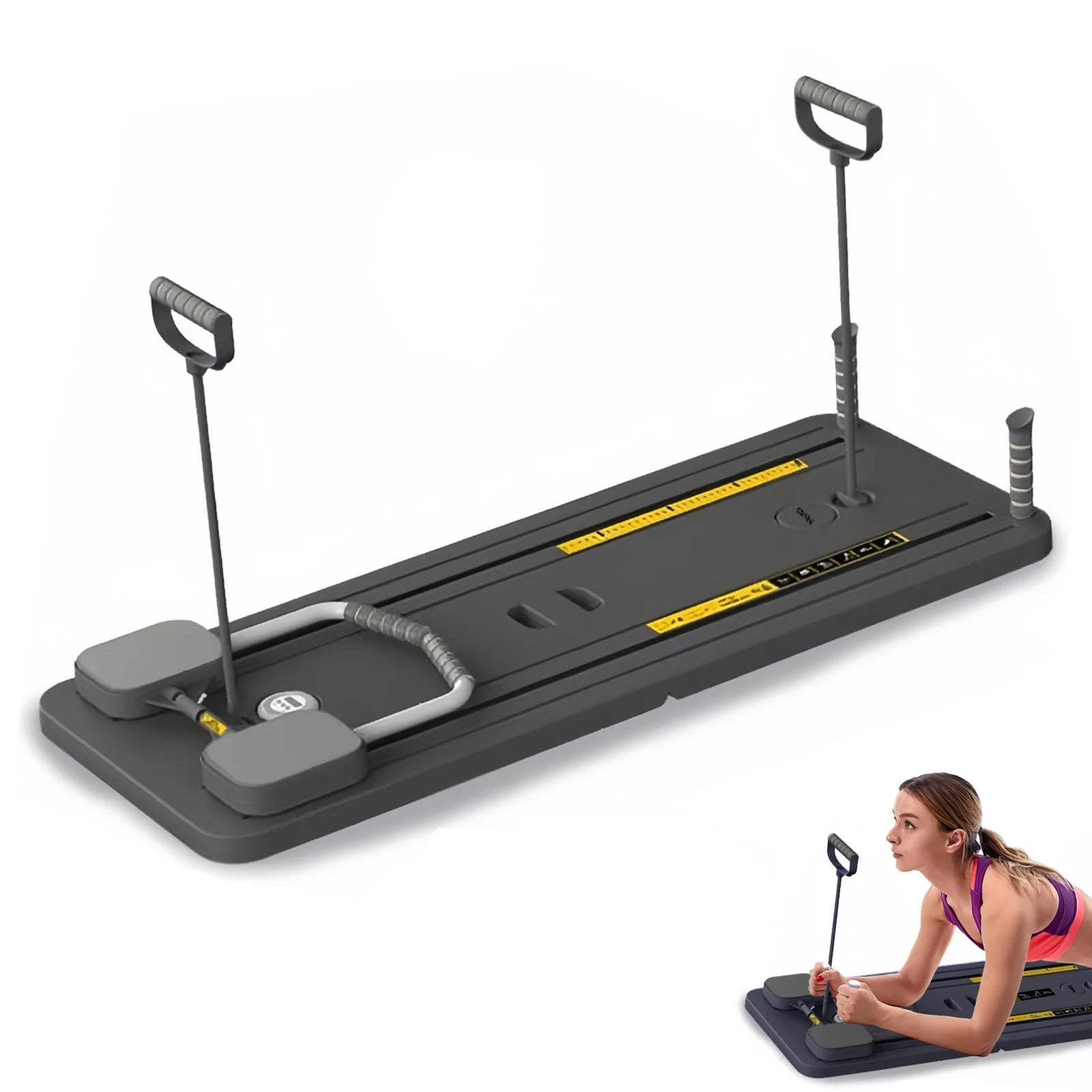 OWJHE Planche de fitness multifonctionnelle, planche abdominale, plaque de pompes, planche de Pilates, planche Ab, Reformer, équipement d'entraînement de base pour le renforcement musculaire des jambes, des bras et du dos, - FATAONOWJHE Planche de fitness multifonctionnelle, planche abdominale, plaque de pompes, planche de Pilates, planche Ab, Reformer, équipement d'entraînement de base pour le renforcement musculaire des jambes, des bras et du dos,Fitness & SportFATAON