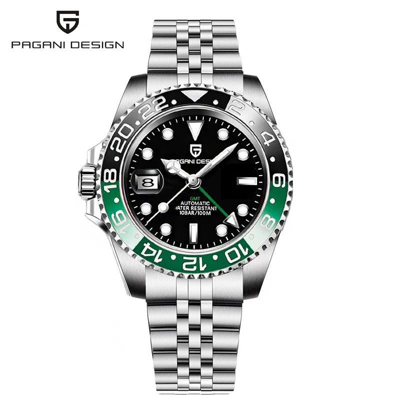 PAGANI DESIGN 40mm automatique GMT montre-bracelet en acier inoxydable étanche hommes montre haut de gamme mécanique sport montres hommes PD-1662 - FATAONPAGANI DESIGN 40mm automatique GMT montre-bracelet en acier inoxydable étanche hommes montre haut de gamme mécanique sport montres hommes PD-1662Mode HommeFATAON