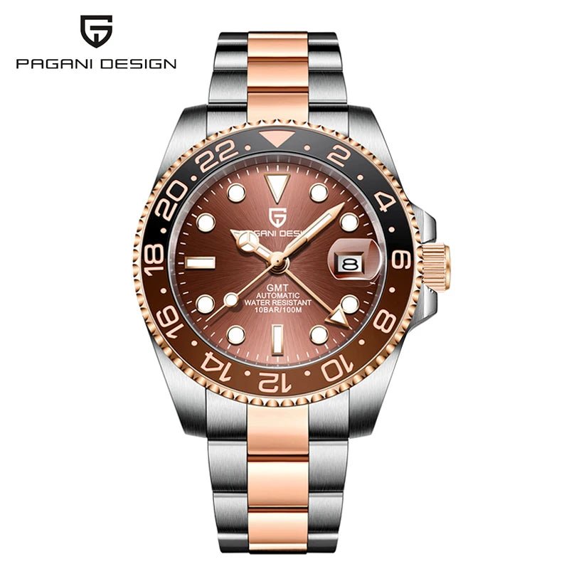 PAGANI DESIGN 40mm automatique GMT montre-bracelet en acier inoxydable étanche hommes montre haut de gamme mécanique sport montres hommes PD-1662 - FATAONPAGANI DESIGN 40mm automatique GMT montre-bracelet en acier inoxydable étanche hommes montre haut de gamme mécanique sport montres hommes PD-1662Mode HommeFATAON