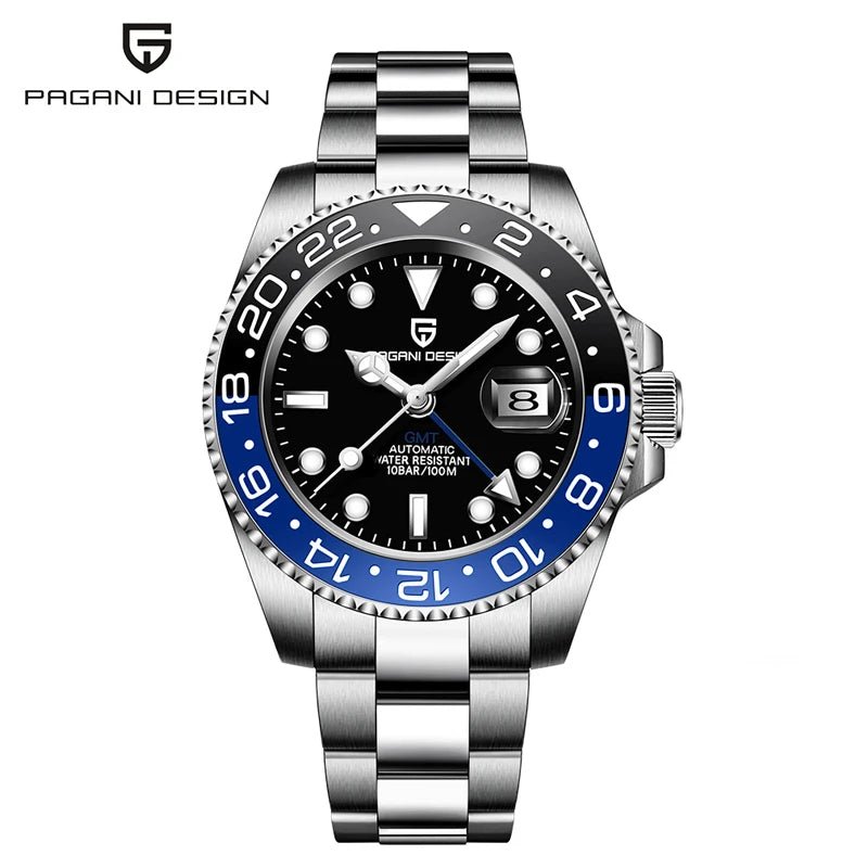 PAGANI DESIGN 40mm automatique GMT montre-bracelet en acier inoxydable étanche hommes montre haut de gamme mécanique sport montres hommes PD-1662 - FATAONPAGANI DESIGN 40mm automatique GMT montre-bracelet en acier inoxydable étanche hommes montre haut de gamme mécanique sport montres hommes PD-1662Mode HommeFATAON