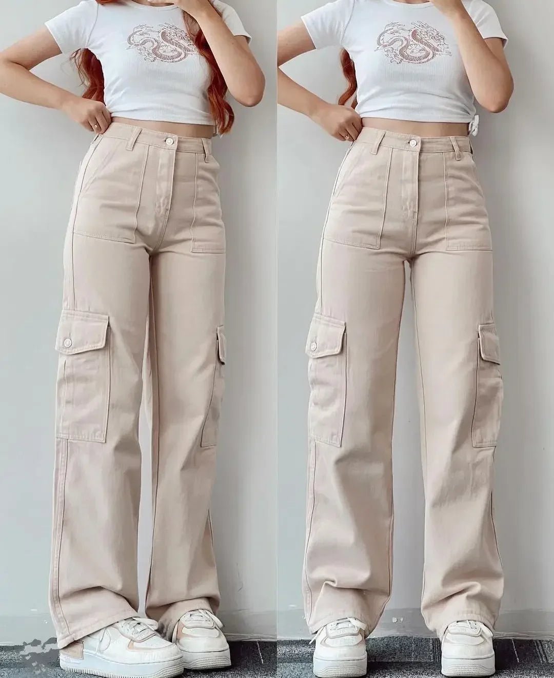 Pantalon à jambes larges pour femmes, fermeture éclair, coupe cintrée, plat, haut, poches, taille moyenne, longueur cheville, couleur unie, automne 2026 - FATAONPantalon à jambes larges pour femmes, fermeture éclair, coupe cintrée, plat, haut, poches, taille moyenne, longueur cheville, couleur unie, automne 2026Mode FemmeFATAON