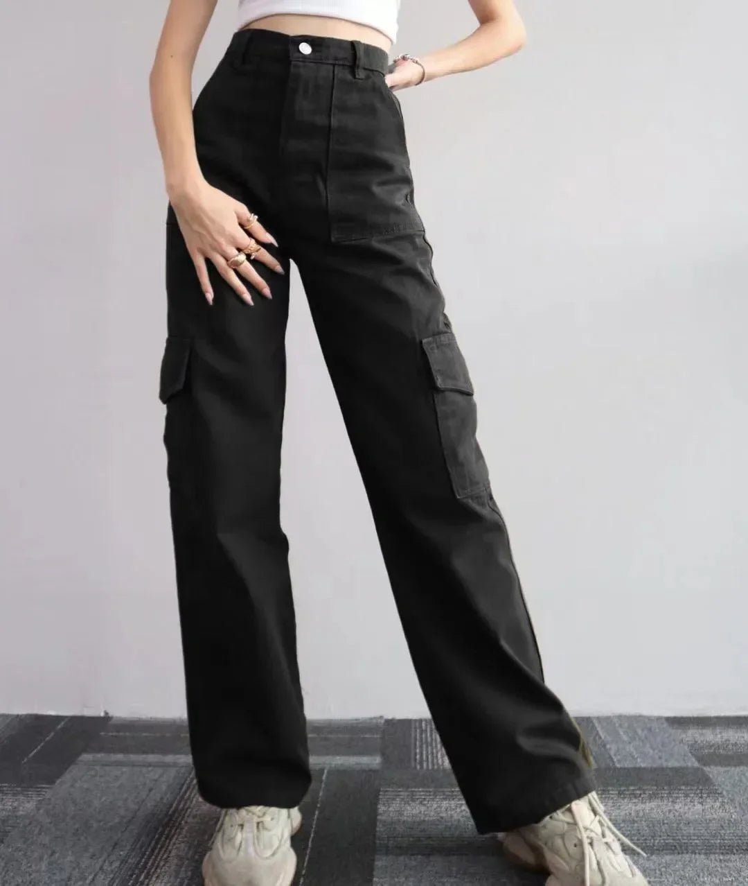 Pantalon à jambes larges pour femmes, fermeture éclair, coupe cintrée, plat, haut, poches, taille moyenne, longueur cheville, couleur unie, automne 2026 - FATAONPantalon à jambes larges pour femmes, fermeture éclair, coupe cintrée, plat, haut, poches, taille moyenne, longueur cheville, couleur unie, automne 2026Mode FemmeFATAON