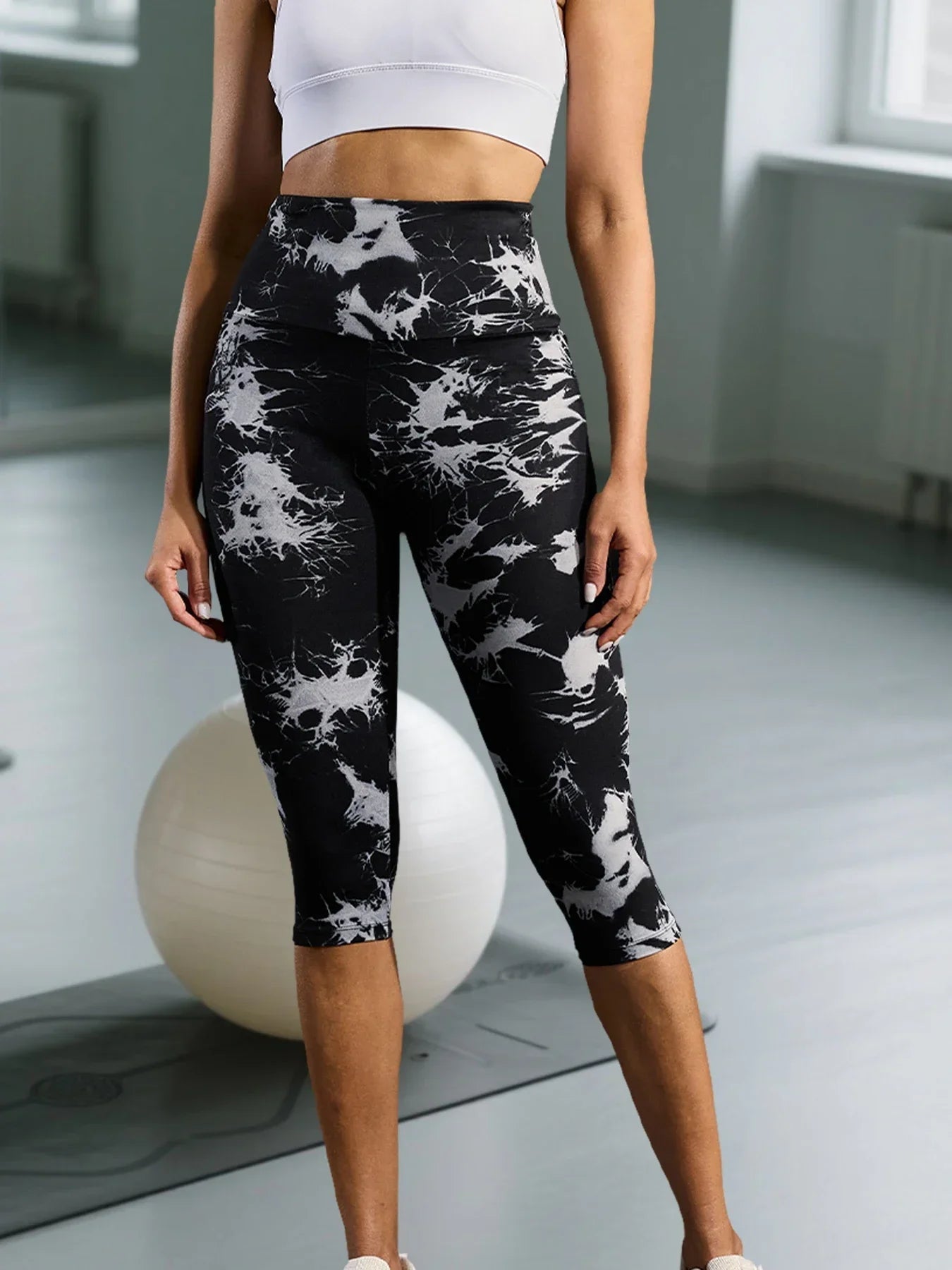 Pantalon Capri taille haute pour femmes, Super doux, contrôle du ventre, pas transparent, entraînement, Yoga, course à pied, athlétique, Push-Up, Leggings de gymnastique - FATAONPantalon Capri taille haute pour femmes, Super doux, contrôle du ventre, pas transparent, entraînement, Yoga, course à pied, athlétique, Push-Up, Leggings de gymnastiqueFitness FemmeFATAON