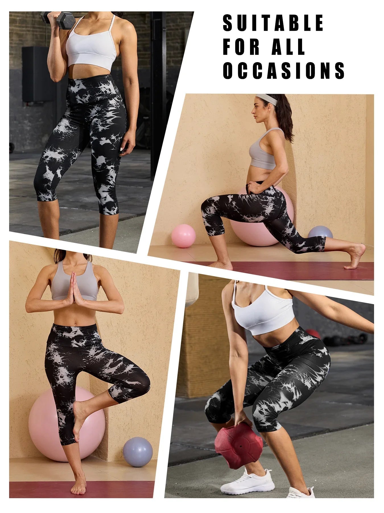 Pantalon Capri taille haute pour femmes, Super doux, contrôle du ventre, pas transparent, entraînement, Yoga, course à pied, athlétique, Push-Up, Leggings de gymnastique - FATAONPantalon Capri taille haute pour femmes, Super doux, contrôle du ventre, pas transparent, entraînement, Yoga, course à pied, athlétique, Push-Up, Leggings de gymnastiqueFitness FemmeFATAON