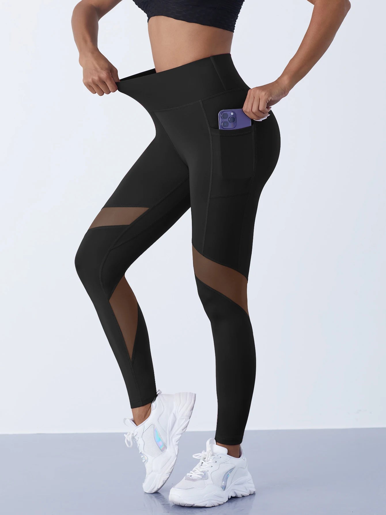 Pantalon de Yoga en maille pour femmes, 1 pièce, Leggings façonnant, taille haute, contrôle du ventre, hanches, course à pied, entraînement, vêtements de sport - FATAONPantalon de Yoga en maille pour femmes, 1 pièce, Leggings façonnant, taille haute, contrôle du ventre, hanches, course à pied, entraînement, vêtements de sportFitness FemmeFATAON