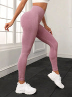 Pantalons de yoga pêche lettre sans couture, vêtements de yoga de levage des hanches, pantalons de sport et de fitness taille haute moulants pour femmes - FATAONPantalons de yoga pêche lettre sans couture, vêtements de yoga de levage des hanches, pantalons de sport et de fitness taille haute moulants pour femmesFitness FemmeFATAON
