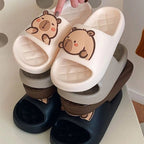 Pantoufles à semelle épaisse pour femmes, Design Capybara mignon, diapositives pour salle de bain, plage, sandales d'intérieur, chaussures d'été pour Couple - FATAONPantoufles à semelle épaisse pour femmes, Design Capybara mignon, diapositives pour salle de bain, plage, sandales d'intérieur, chaussures d'été pour CoupleMode FemmeFATAON
