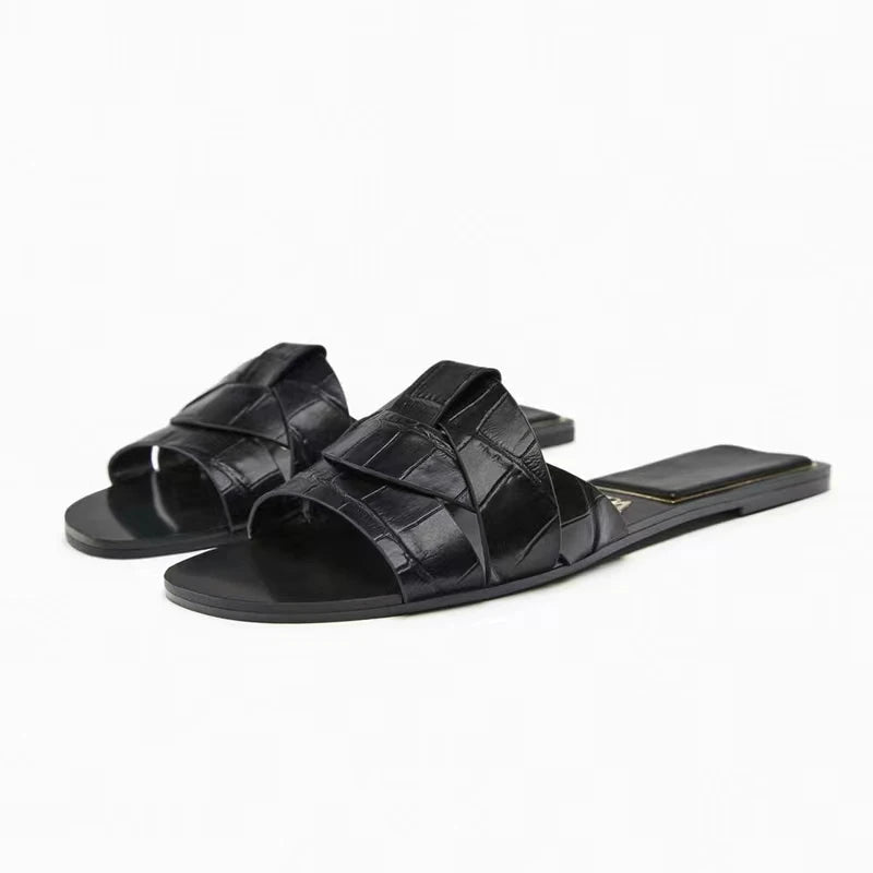 Pantoufles d'Été à la Mode pour Femme, Chaussures d'Extérieur Décontractées, Respirantes, Plates en Forme de T, Souples et Confortables, Sandales à Talons Ouverts - FATAONPantoufles d'Été à la Mode pour Femme, Chaussures d'Extérieur Décontractées, Respirantes, Plates en Forme de T, Souples et Confortables, Sandales à Talons OuvertsMode FemmeFATAON