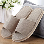 Pantoufles en lin pour femmes et hommes, pantoufles de sol d'intérieur, pour la maison quotidienne, simples, unies, muettes, antidérapantes, confortables - FATAONPantoufles en lin pour femmes et hommes, pantoufles de sol d'intérieur, pour la maison quotidienne, simples, unies, muettes, antidérapantes, confortablesMode FemmeFATAON