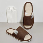 Pantoufles en lin pour hommes, chaussures de maison respirantes à bout ouvert et antidérapantes, diapositives légères et silencieuses pour toutes les saisons, pantoufles d'intérieur pour invités - FATAONPantoufles en lin pour hommes, chaussures de maison respirantes à bout ouvert et antidérapantes, diapositives légères et silencieuses pour toutes les saisons, pantoufles d'intérieur pour invitésMode FemmeFATAON