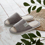 Pantoufles en lin pour hommes, chaussures de maison respirantes à bout ouvert et antidérapantes, diapositives légères et silencieuses pour toutes les saisons, pantoufles d'intérieur pour invités - FATAONPantoufles en lin pour hommes, chaussures de maison respirantes à bout ouvert et antidérapantes, diapositives légères et silencieuses pour toutes les saisons, pantoufles d'intérieur pour invitésMode FemmeFATAON