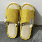 Pantoufles en lin pour hommes, chaussures de maison respirantes à bout ouvert et antidérapantes, diapositives légères et silencieuses pour toutes les saisons, pantoufles d'intérieur pour invités - FATAONPantoufles en lin pour hommes, chaussures de maison respirantes à bout ouvert et antidérapantes, diapositives légères et silencieuses pour toutes les saisons, pantoufles d'intérieur pour invitésMode FemmeFATAON