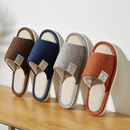 Pantoufles en lin pour hommes, chaussures de maison respirantes à bout ouvert et antidérapantes, diapositives légères et silencieuses pour toutes les saisons, pantoufles d'intérieur pour invités - FATAONPantoufles en lin pour hommes, chaussures de maison respirantes à bout ouvert et antidérapantes, diapositives légères et silencieuses pour toutes les saisons, pantoufles d'intérieur pour invitésMode FemmeFATAON