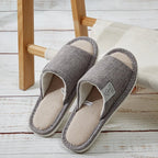 Pantoufles en lin pour hommes, chaussures de maison respirantes à bout ouvert et antidérapantes, diapositives légères et silencieuses pour toutes les saisons, pantoufles d'intérieur pour invités - FATAONPantoufles en lin pour hommes, chaussures de maison respirantes à bout ouvert et antidérapantes, diapositives légères et silencieuses pour toutes les saisons, pantoufles d'intérieur pour invitésMode FemmeFATAON