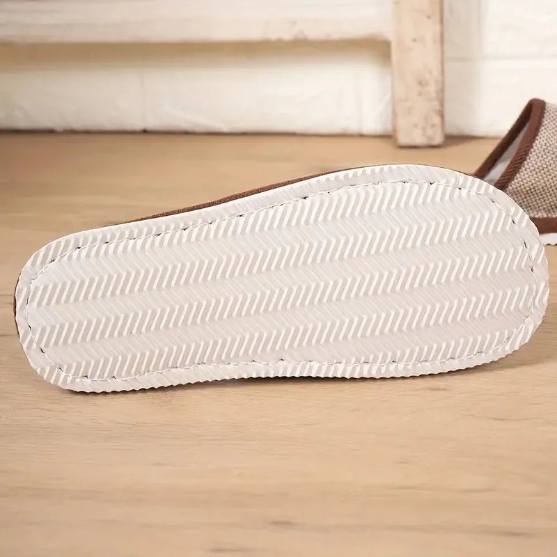 Pantoufles en lin pour hommes et femmes, pantoufles d'intérieur à fond doux et épais, antidérapantes, respirantes, en chanvre, chaussures de Style japonais - FATAONPantoufles en lin pour hommes et femmes, pantoufles d'intérieur à fond doux et épais, antidérapantes, respirantes, en chanvre, chaussures de Style japonaisMode FemmeFATAON