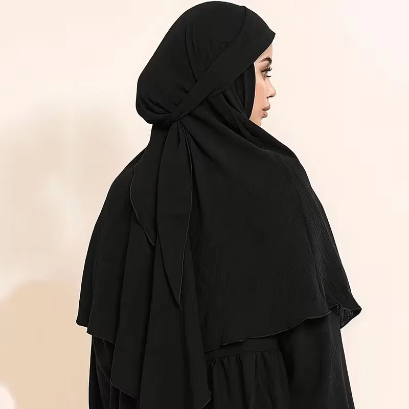 Parure de tête musulmane longue et élégante avec fermeture à nouer, foulard de prière Hijab islamique pour femmes, prêt à porter, Abaya Hijab pour le quotidien - FATAONParure de tête musulmane longue et élégante avec fermeture à nouer, foulard de prière Hijab islamique pour femmes, prêt à porter, Abaya Hijab pour le quotidienMode FemmeFATAON