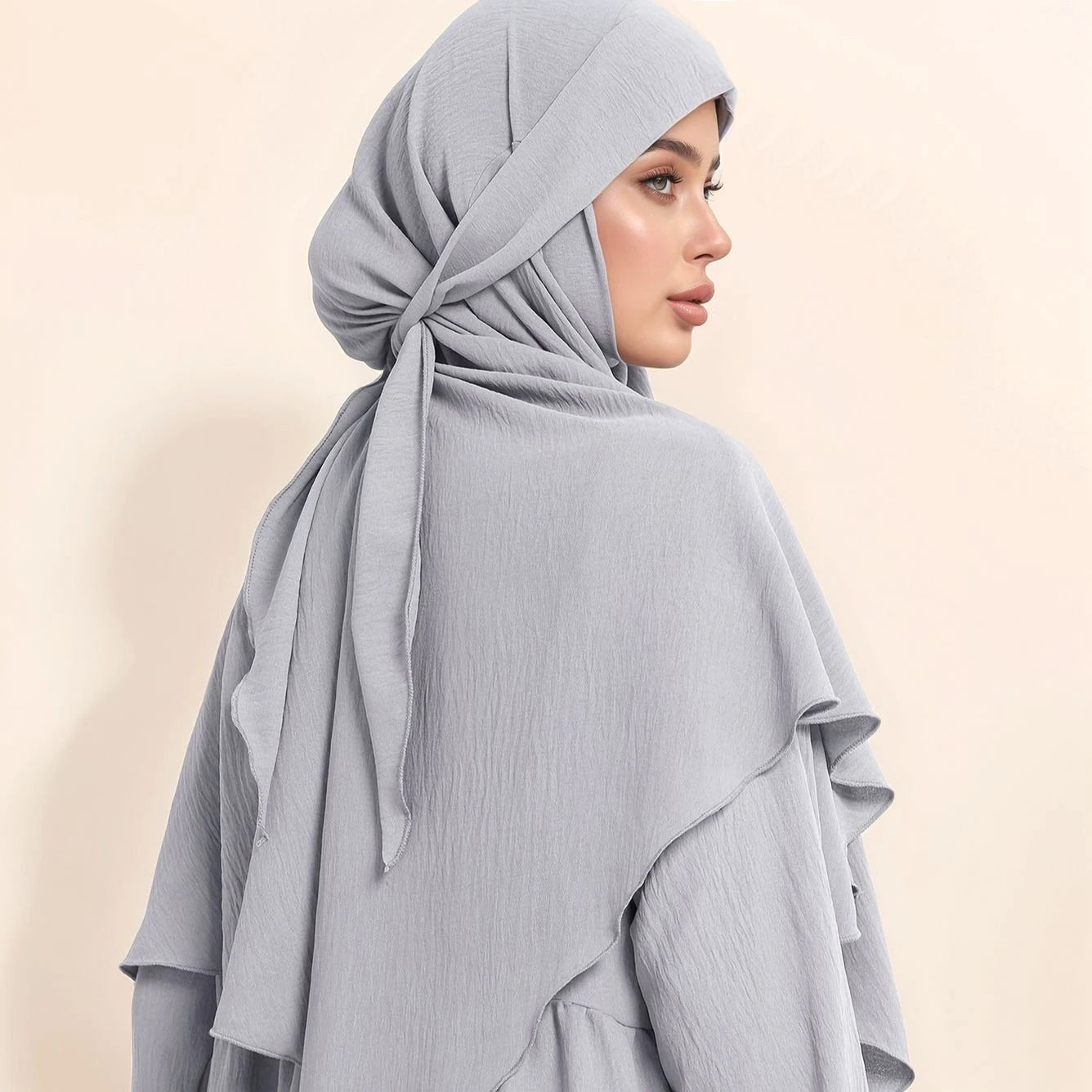 Parure de tête musulmane longue et élégante avec fermeture à nouer, foulard de prière Hijab islamique pour femmes, prêt à porter, Abaya Hijab pour le quotidien - FATAONParure de tête musulmane longue et élégante avec fermeture à nouer, foulard de prière Hijab islamique pour femmes, prêt à porter, Abaya Hijab pour le quotidienMode FemmeFATAON