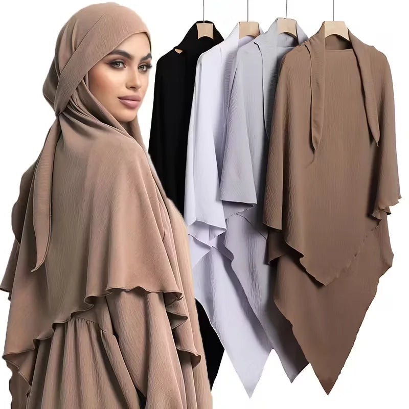 Parure de tête musulmane longue et élégante avec fermeture à nouer, foulard de prière Hijab islamique pour femmes, prêt à porter, Abaya Hijab pour le quotidien - FATAONParure de tête musulmane longue et élégante avec fermeture à nouer, foulard de prière Hijab islamique pour femmes, prêt à porter, Abaya Hijab pour le quotidienMode FemmeFATAON