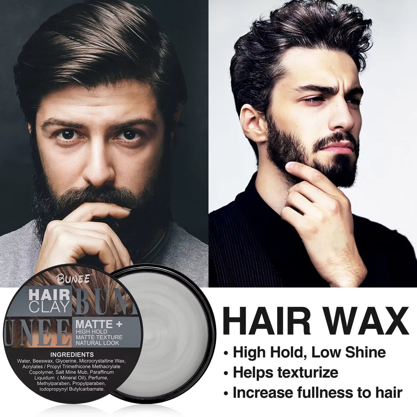 Pâte à cheveux finition mate pour hommes, à base d'eau, Texture mate, coiffeur, pommade en argile, idéale pour tous les cheveux masculins - FATAONPâte à cheveux finition mate pour hommes, à base d'eau, Texture mate, coiffeur, pommade en argile, idéale pour tous les cheveux masculinsBeauté HommeFATAON