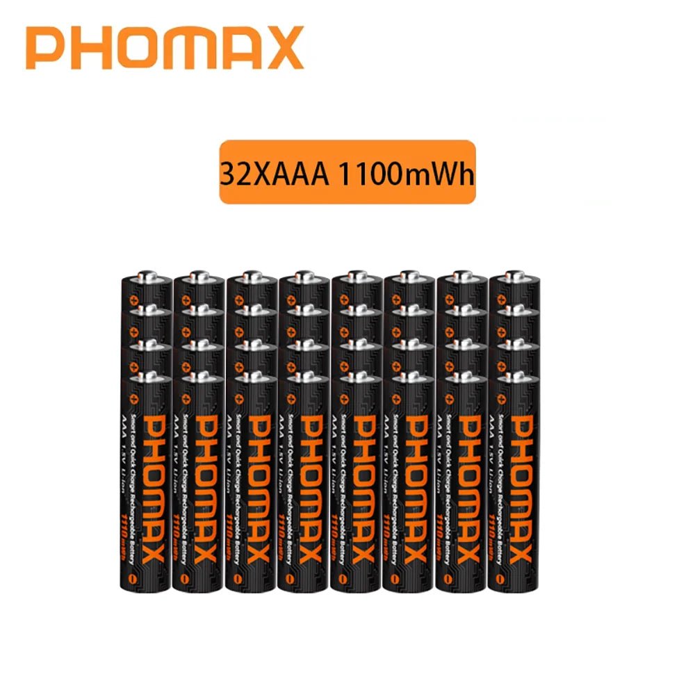 PHOMAX Nouveau chargeur rapide et batterie rechargeable, batterie au lithium 1,5 V AA 4200 mWh et AAA 1110 mWh pour télécommande, souris, porte intelligente - FATAONPHOMAX Nouveau chargeur rapide et batterie rechargeable, batterie au lithium 1,5 V AA 4200 mWh et AAA 1110 mWh pour télécommande, souris, porte intelligenteTechnologie IntelligenteFATAON