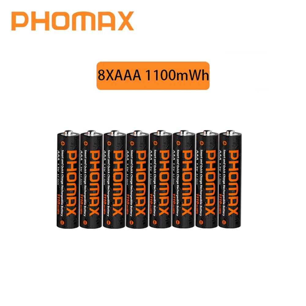 PHOMAX Nouveau chargeur rapide et batterie rechargeable, batterie au lithium 1,5 V AA 4200 mWh et AAA 1110 mWh pour télécommande, souris, porte intelligente - FATAONPHOMAX Nouveau chargeur rapide et batterie rechargeable, batterie au lithium 1,5 V AA 4200 mWh et AAA 1110 mWh pour télécommande, souris, porte intelligenteTechnologie IntelligenteFATAON