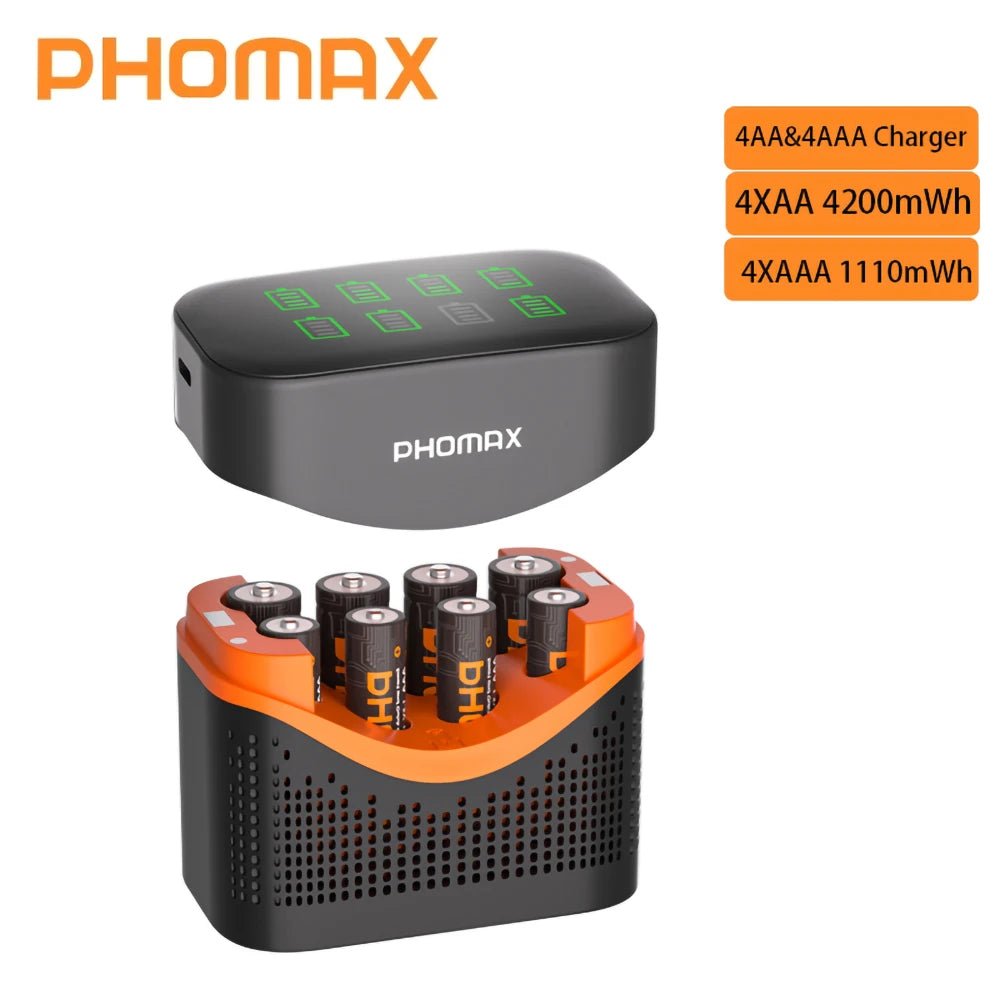 PHOMAX Nouveau chargeur rapide et batterie rechargeable, batterie au lithium 1,5 V AA 4200 mWh et AAA 1110 mWh pour télécommande, souris, porte intelligente - FATAONPHOMAX Nouveau chargeur rapide et batterie rechargeable, batterie au lithium 1,5 V AA 4200 mWh et AAA 1110 mWh pour télécommande, souris, porte intelligenteTechnologie IntelligenteFATAON