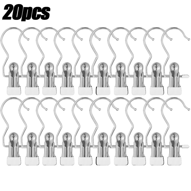Pinces à linge en acier inoxydable, 5 à 30 pièces, pinces à linge, crochet Portable, pince à vêtements suspendue, organisateur de vêtements de garde-robe - FATAONPinces à linge en acier inoxydable, 5 à 30 pièces, pinces à linge, crochet Portable, pince à vêtements suspendue, organisateur de vêtements de garde-robeSolutions MaisonFATAON