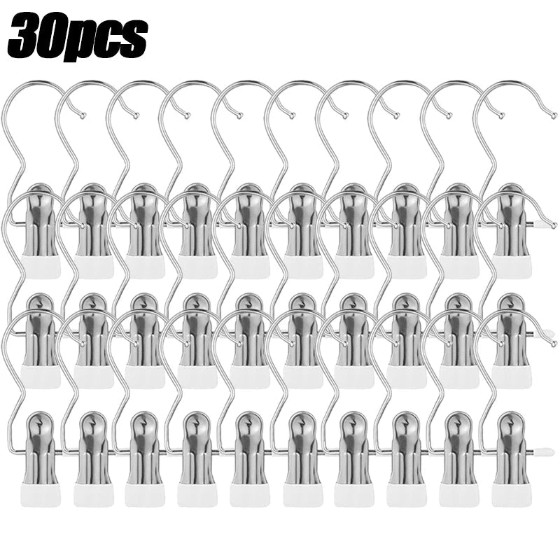 Pinces à linge en acier inoxydable, 5 à 30 pièces, pinces à linge, crochet Portable, pince à vêtements suspendue, organisateur de vêtements de garde-robe - FATAONPinces à linge en acier inoxydable, 5 à 30 pièces, pinces à linge, crochet Portable, pince à vêtements suspendue, organisateur de vêtements de garde-robeSolutions MaisonFATAON