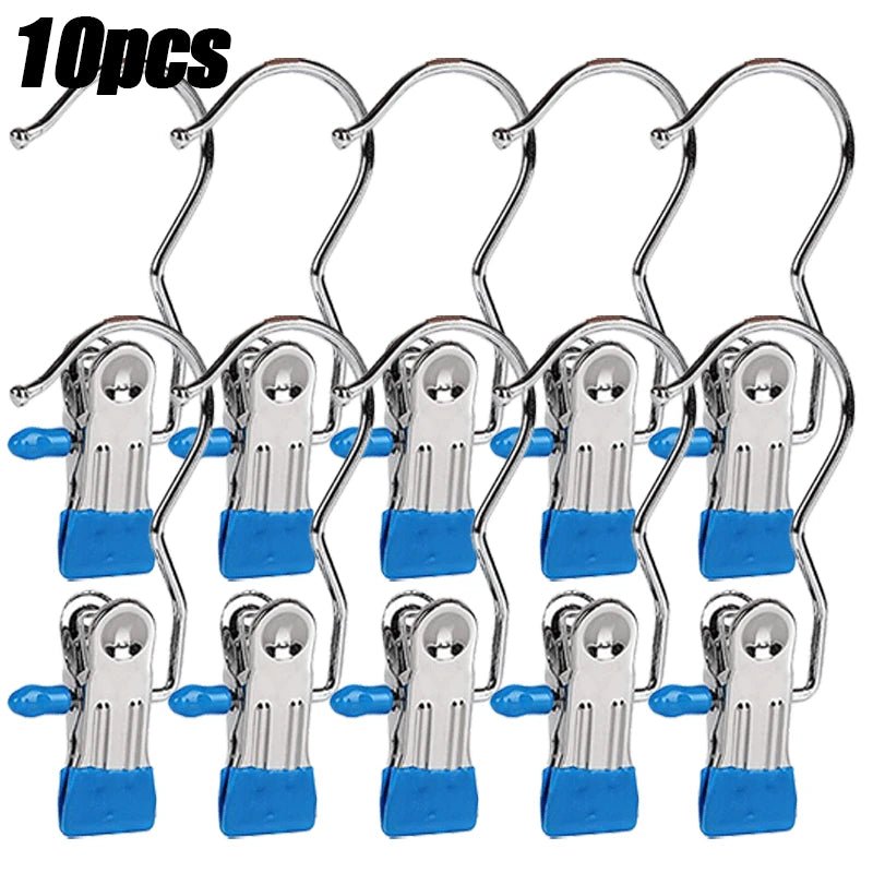 Pinces à linge en acier inoxydable, 5 à 30 pièces, pinces à linge, crochet Portable, pince à vêtements suspendue, organisateur de vêtements de garde-robe - FATAONPinces à linge en acier inoxydable, 5 à 30 pièces, pinces à linge, crochet Portable, pince à vêtements suspendue, organisateur de vêtements de garde-robeSolutions MaisonFATAON