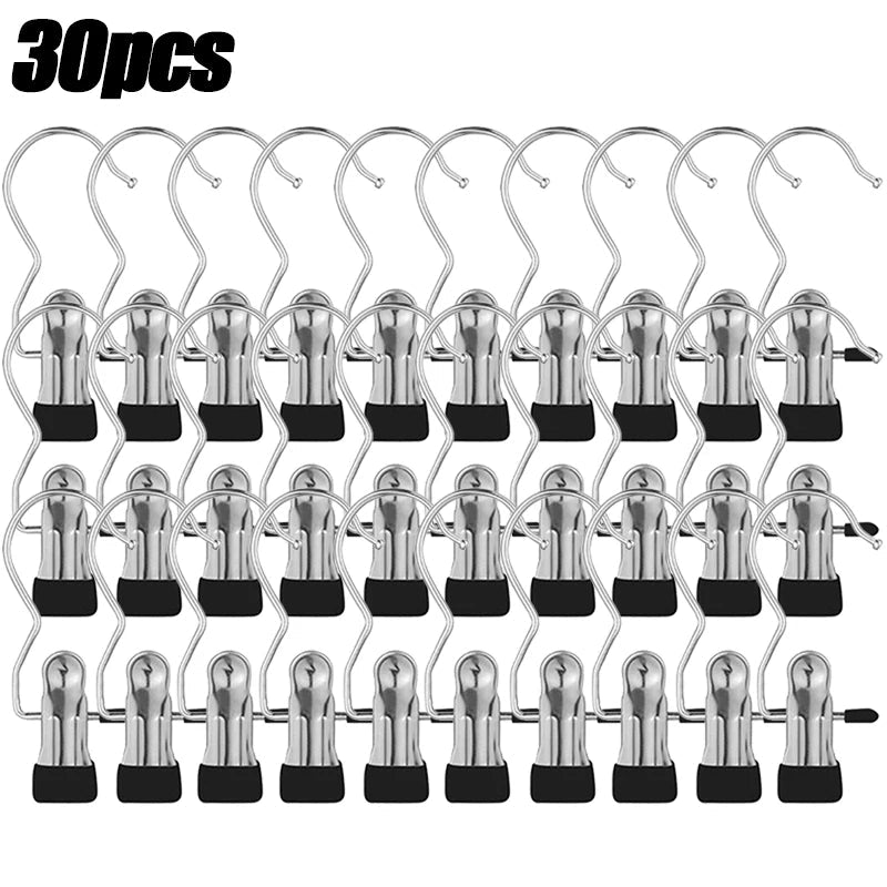 Pinces à linge en acier inoxydable, 5 à 30 pièces, pinces à linge, crochet Portable, pince à vêtements suspendue, organisateur de vêtements de garde-robe - FATAONPinces à linge en acier inoxydable, 5 à 30 pièces, pinces à linge, crochet Portable, pince à vêtements suspendue, organisateur de vêtements de garde-robeSolutions MaisonFATAON