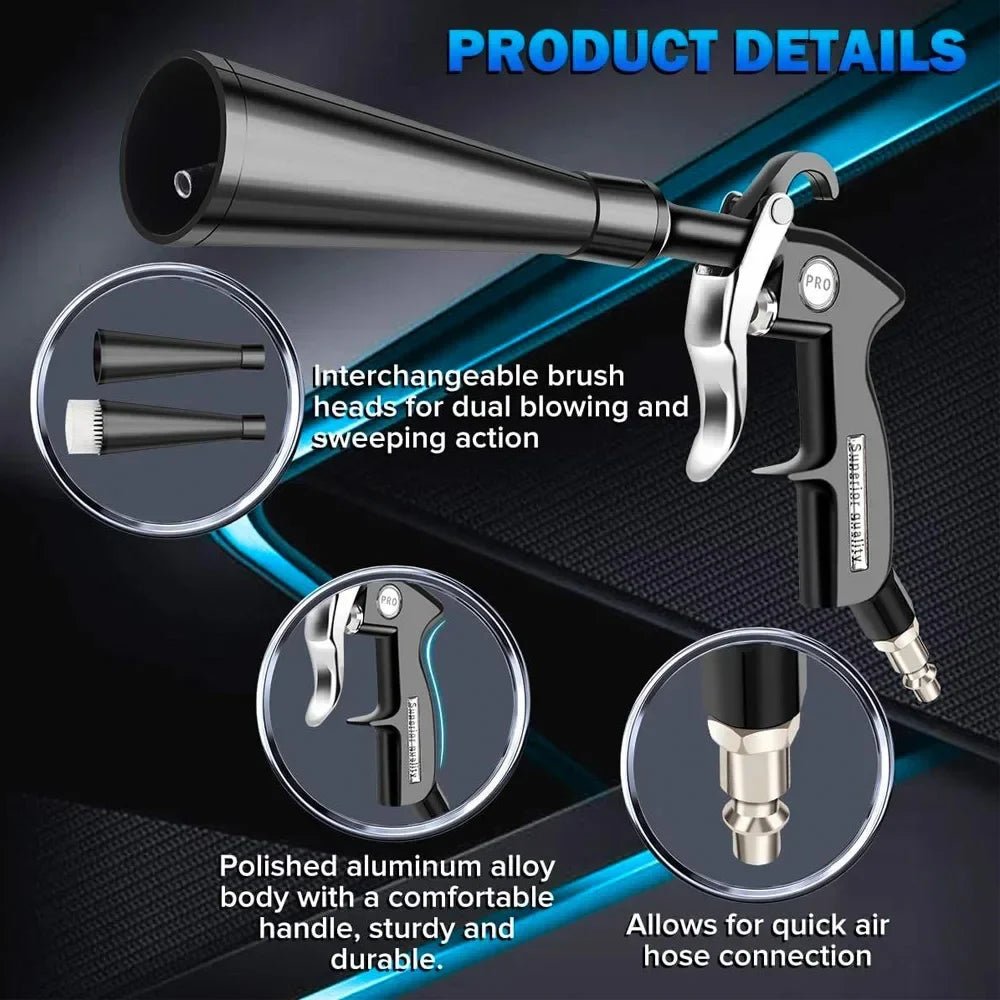 Pistolet de nettoyage de voiture haute pression, pistolet à air comprimé pour le detailing automobile, lavage à sec, outils professionnels de nettoyage intérieur de voiture - FATAONPistolet de nettoyage de voiture haute pression, pistolet à air comprimé pour le detailing automobile, lavage à sec, outils professionnels de nettoyage intérieur de voitureAccessoire AutoFATAON