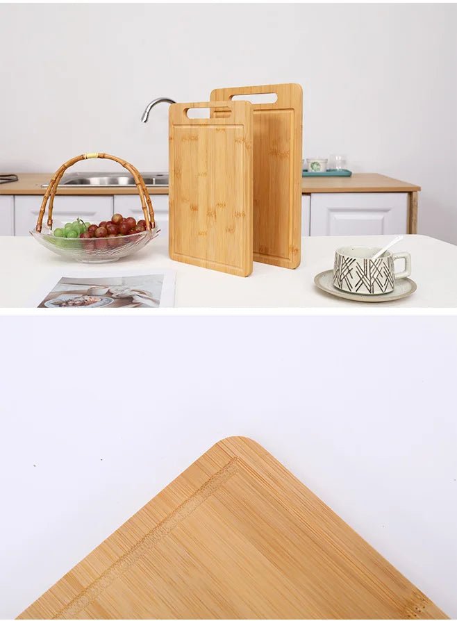 Planche à découper en bambou double face – Planche à découper de cuisine anti-moisissure en bambou naturel Moso avec support vertical - FATAONPlanche à découper en bambou double face – Planche à découper de cuisine anti-moisissure en bambou naturel Moso avec support verticalSolutions MaisonFATAON