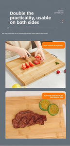 Planche à découper en bambou double face – Planche à découper de cuisine anti-moisissure en bambou naturel Moso avec support vertical - FATAONPlanche à découper en bambou double face – Planche à découper de cuisine anti-moisissure en bambou naturel Moso avec support verticalSolutions MaisonFATAON